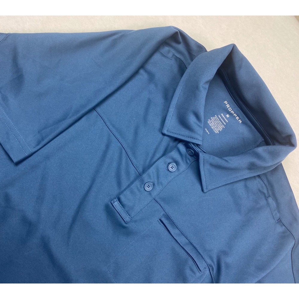 Propper Men's Blue Tactical Polo Shirt M 100% Polyester Moisture‑Wicking Pocket